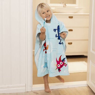 Babblarna Badeponcho Bobler, Blå