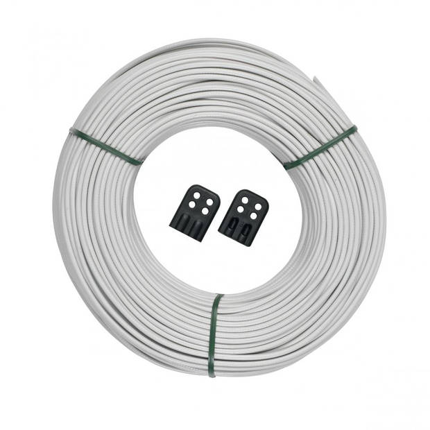 Brabantia Drooglijn 65 meter met 16 draadverbinders - White