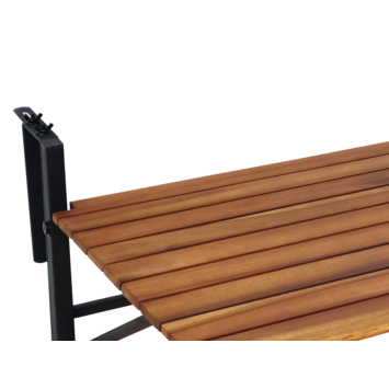 Wakefield balkontafel Valetta teak look metaal 57 x 43 cm