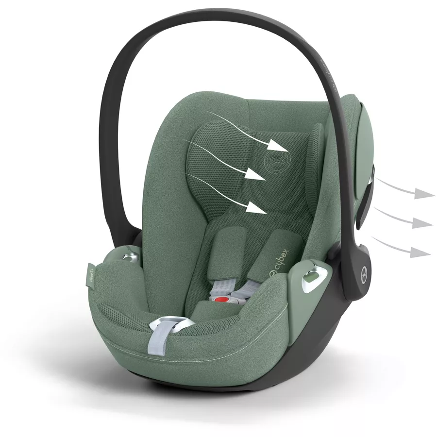 cybex PLATINUM Babyschale Cloud T I-Size Leaf Green Plus mit Basisstation Base T