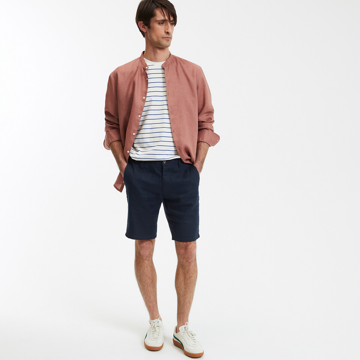 COLEÇÕES LA REDOUTE<br>Camiseta com gola redonda e mangas curtas, bordada