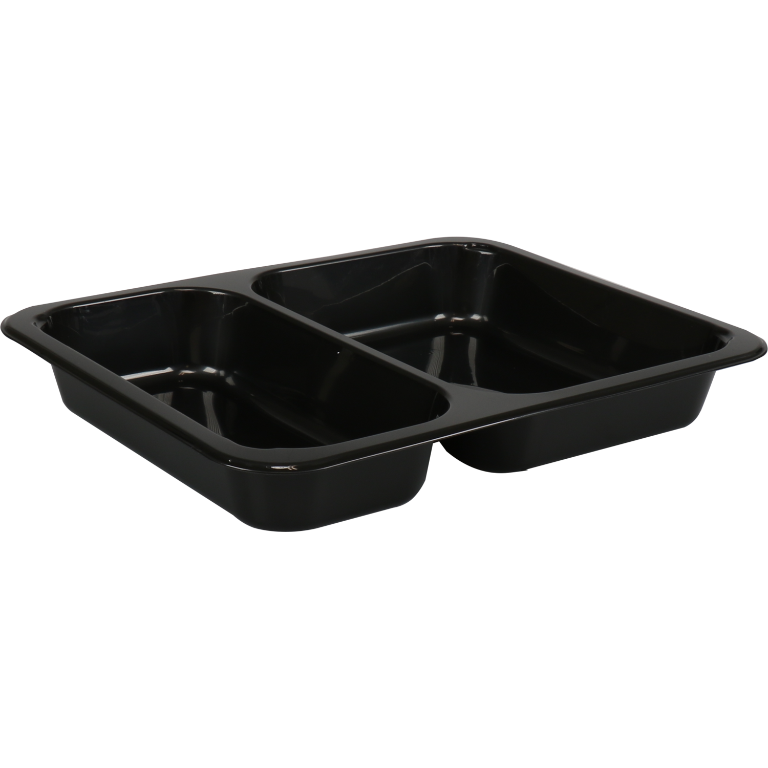 Bak, PP, 2-vaks, menubak, 227x178x49mm, zwart