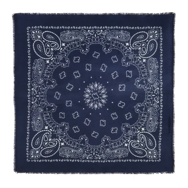Kujten Bandana Hachiko Cachemire | Bleu foncé