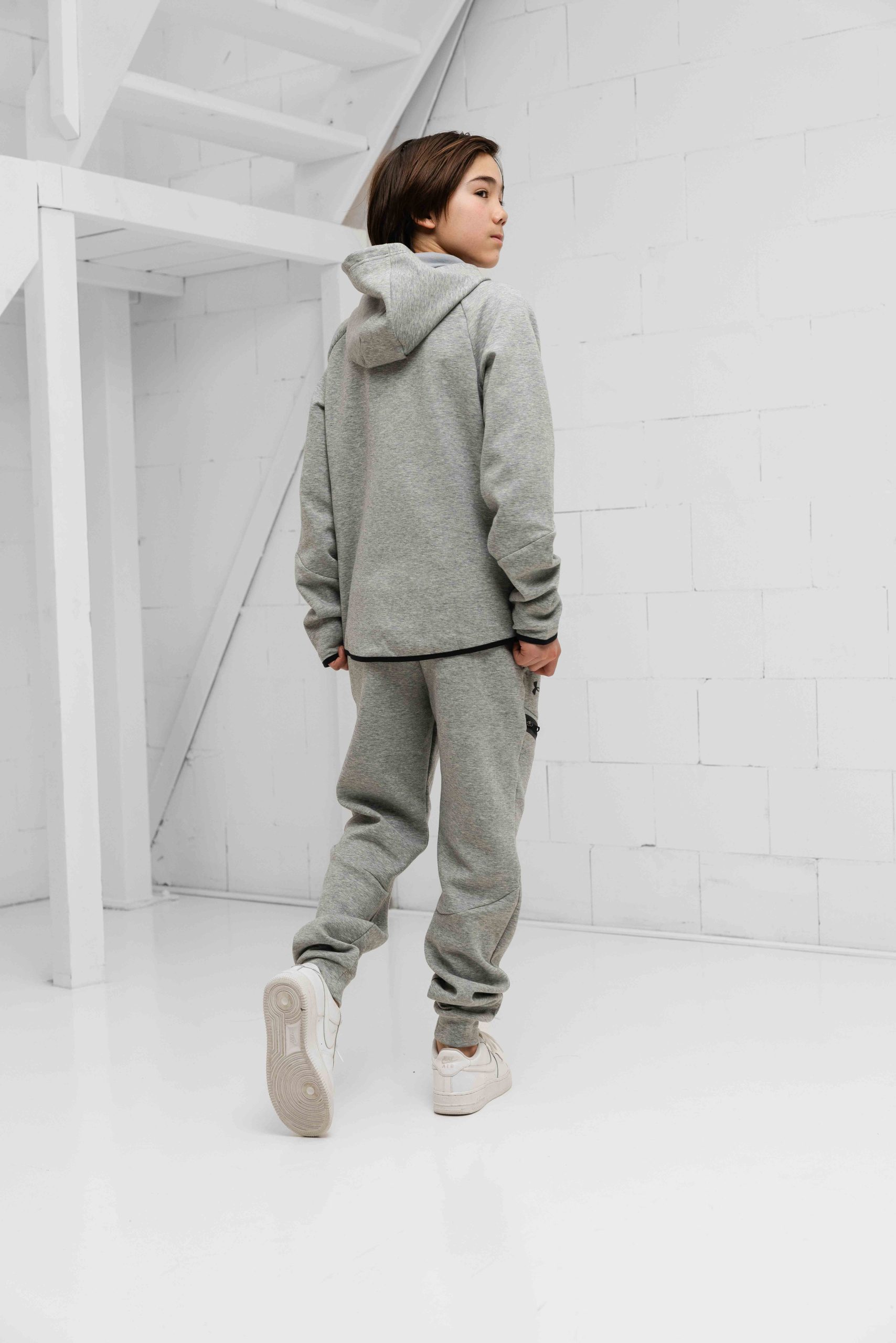 Under Armour Unstoppable Fleece Trainingspak Kids Grijs