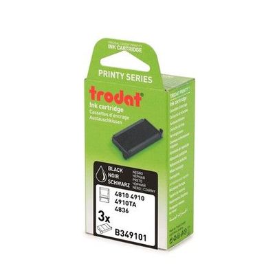 Trodat - 3 Encriers 6/4910 recharges pour tampon Printy 4810/4910 - noir