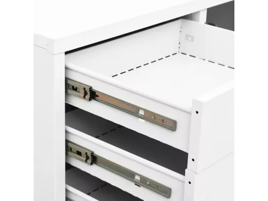 Armoire de bureau Blanc 90x40x102 Acier 2