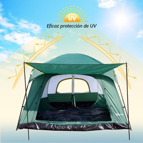 Tenda familiar, verde
