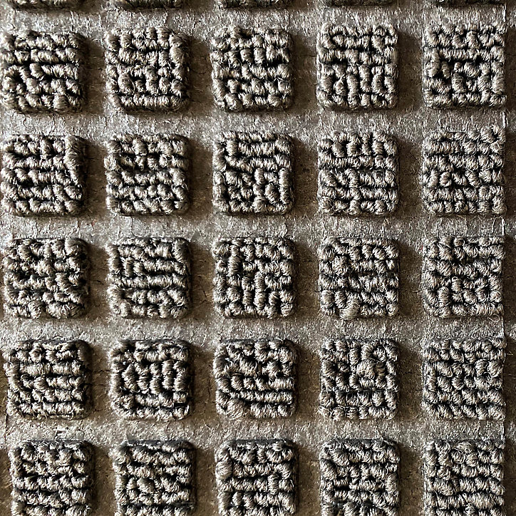 Tapis d'entrée polypropylène Boykins GoodHome gris L.60 x l.90 cm