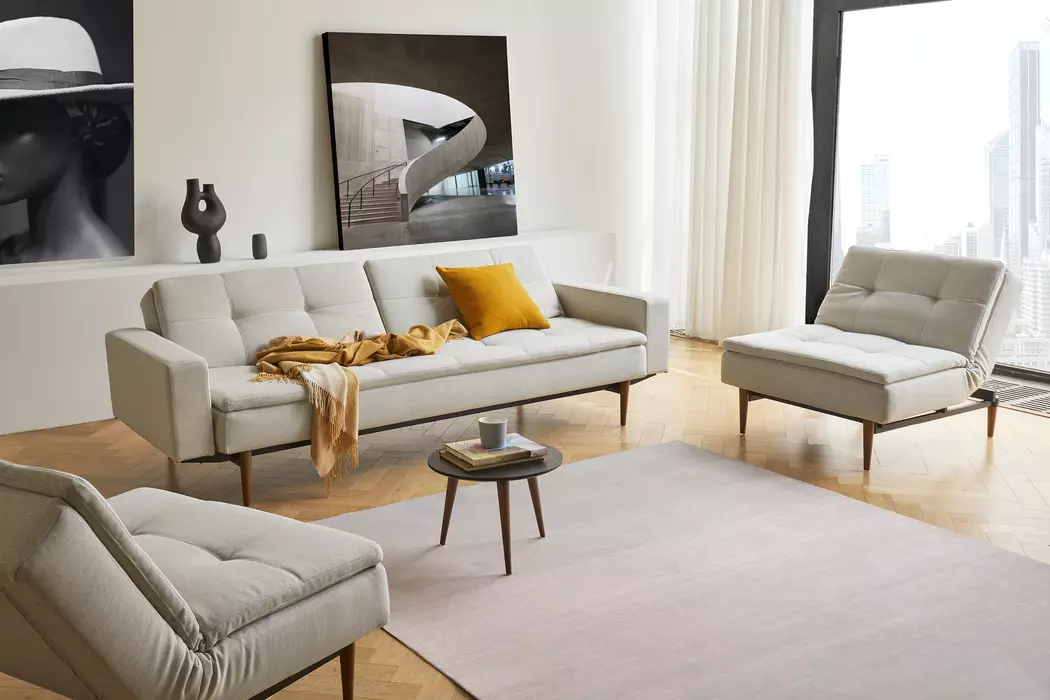 Schlafsofa mit Armlehnen Dublexo Styletto dunkel