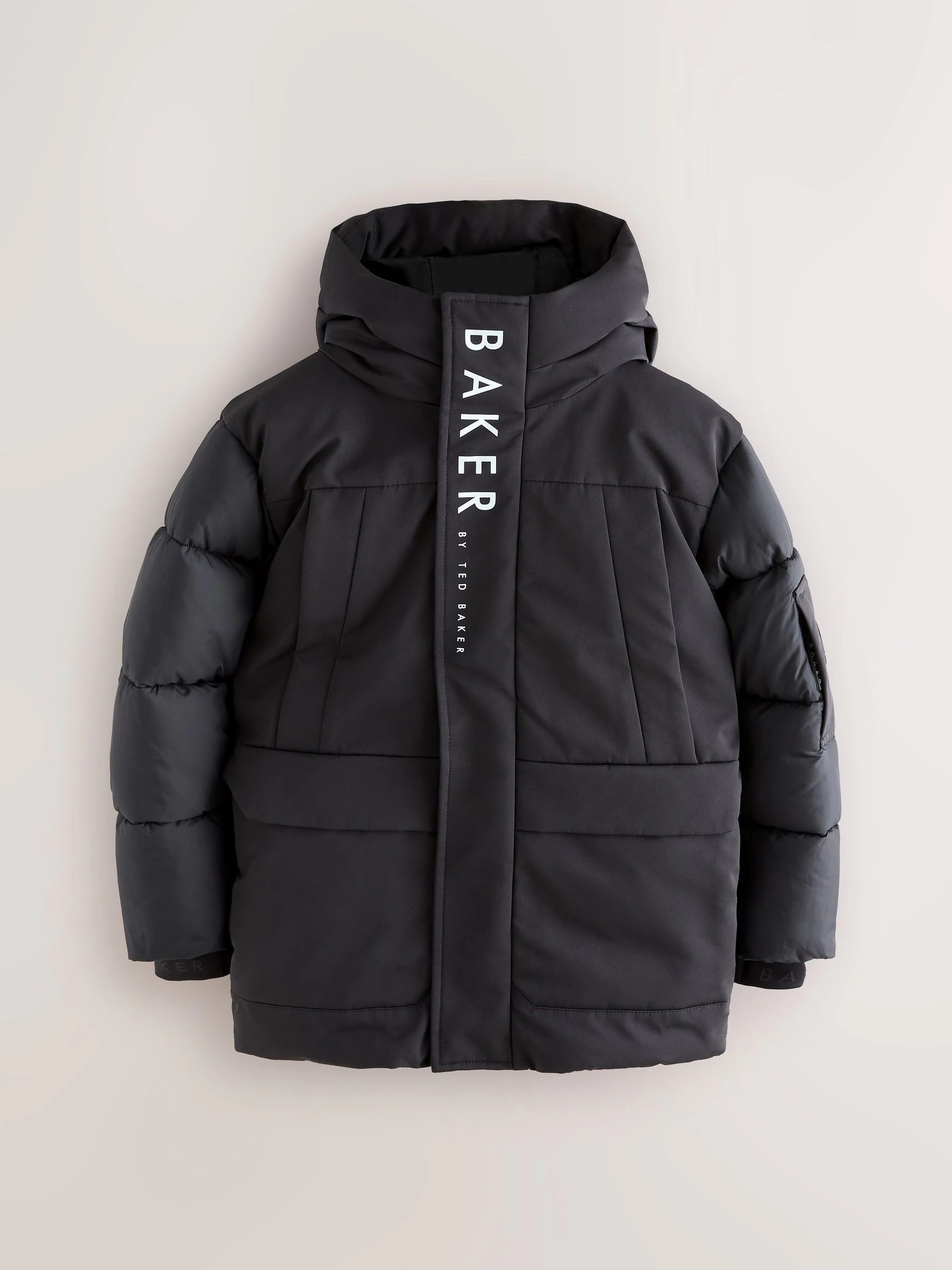 Baker by Ted Baker Baker by Ted Baker Regenbestendige Zwarte Gevoerde Jas