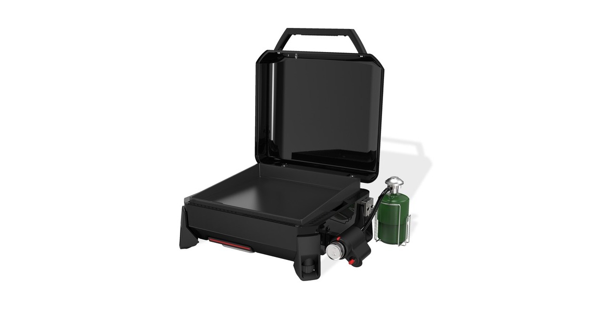 WeberSLATE GP Premium Griddle 43 cm Plancha gasbarbecue   (Zwart, Portable Griddle | anti-aanbaklaag | verstelbare poten | 260 °C en hoger)