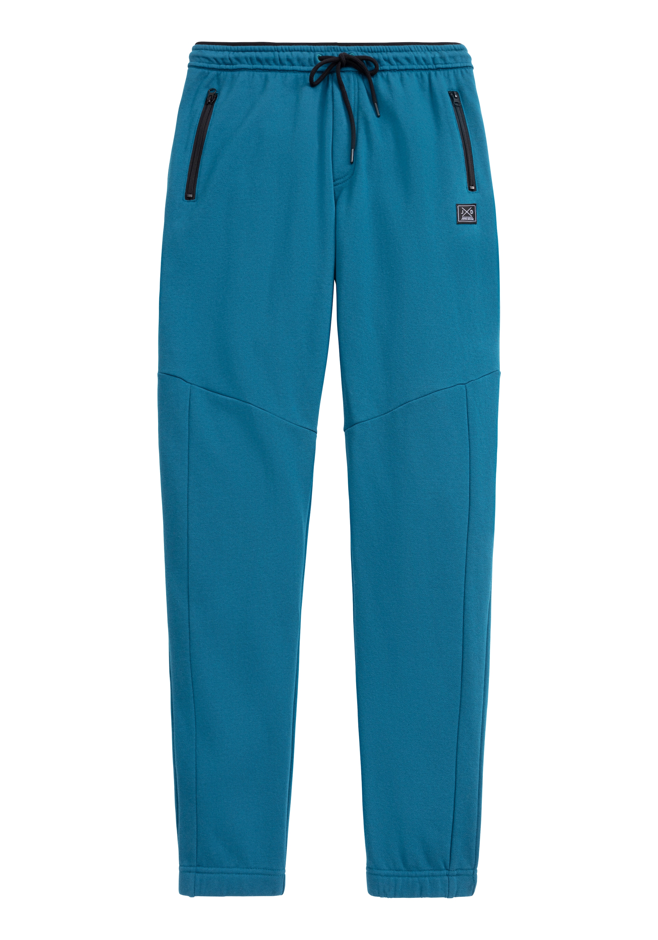 John Devin Sweathose  Jogginghose mit seitlichen Taschen und Bindeband aus Baumwoll-Mix