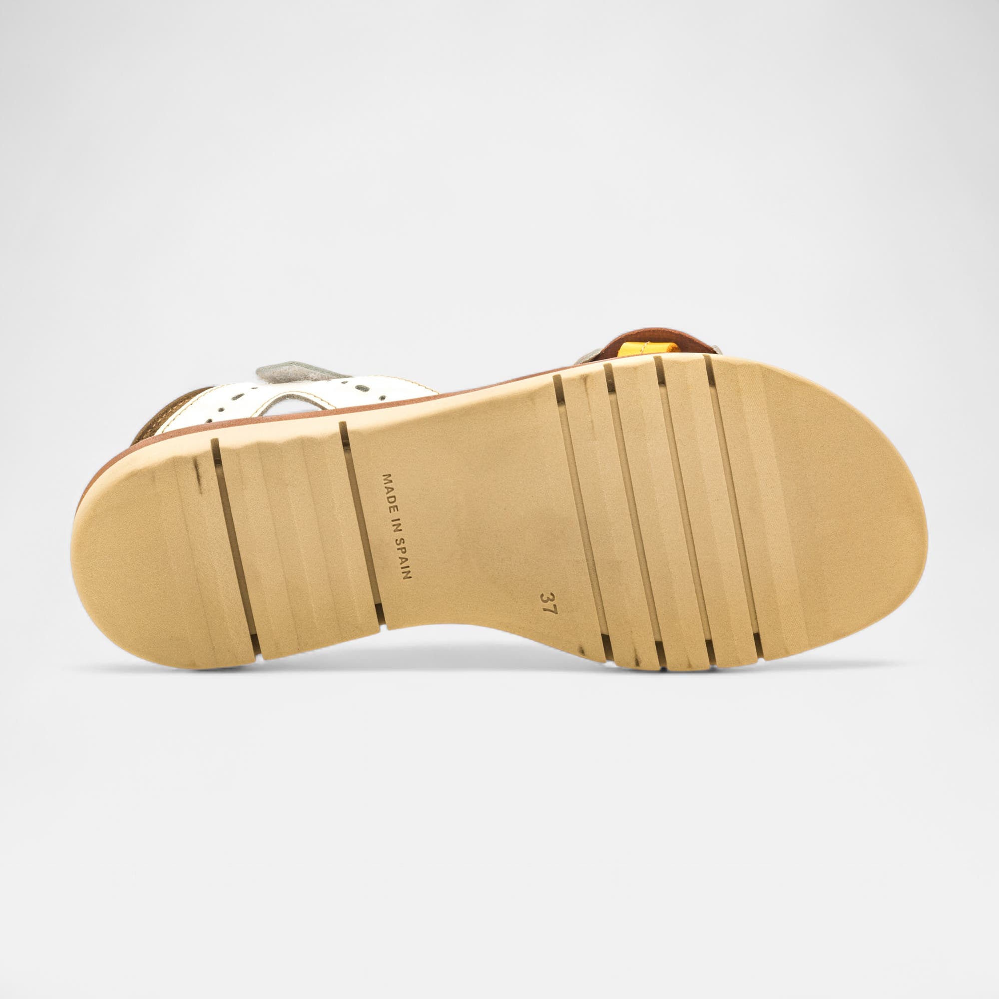 Sandales Femme en cuir cognac
