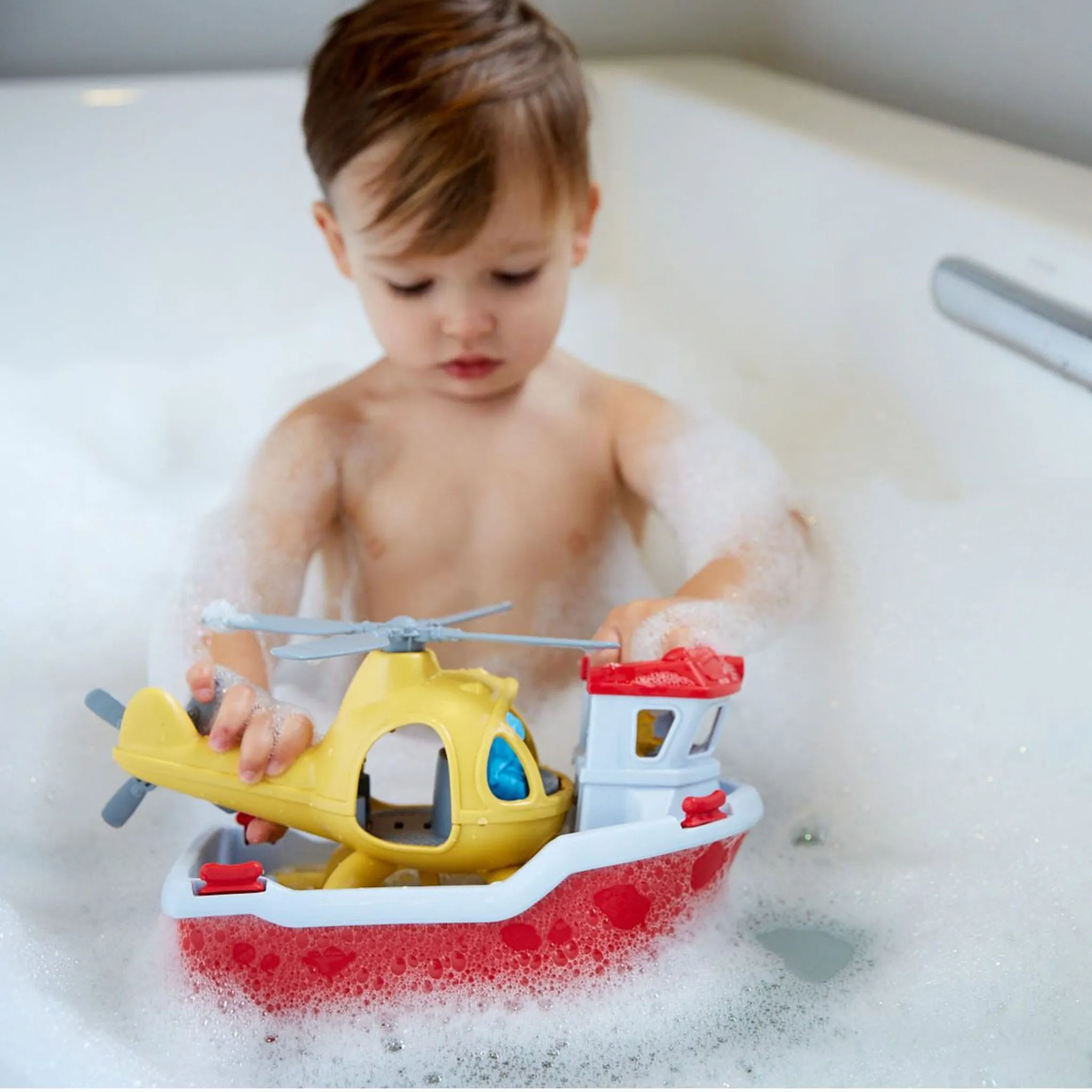 Green Toys Bateau et Hélicoptère