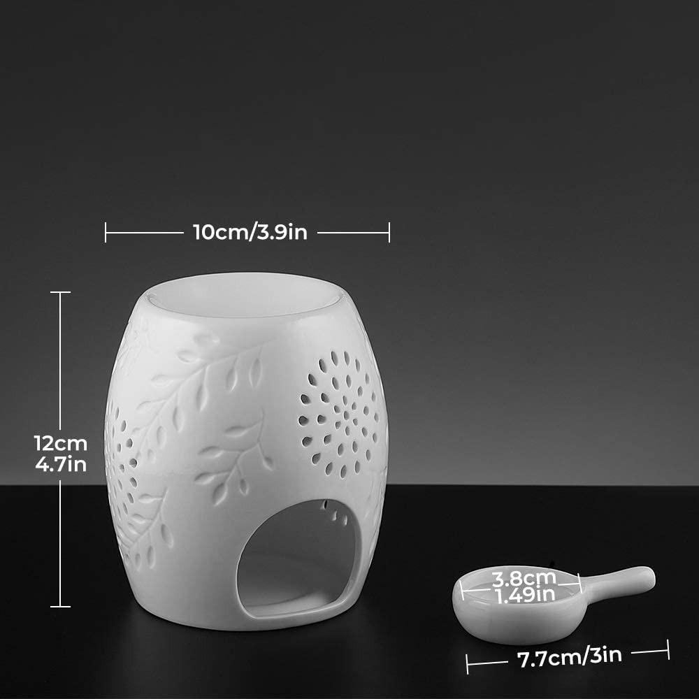 Keramik Duftlampe Kerzen Aroma Teelicht - Weiss