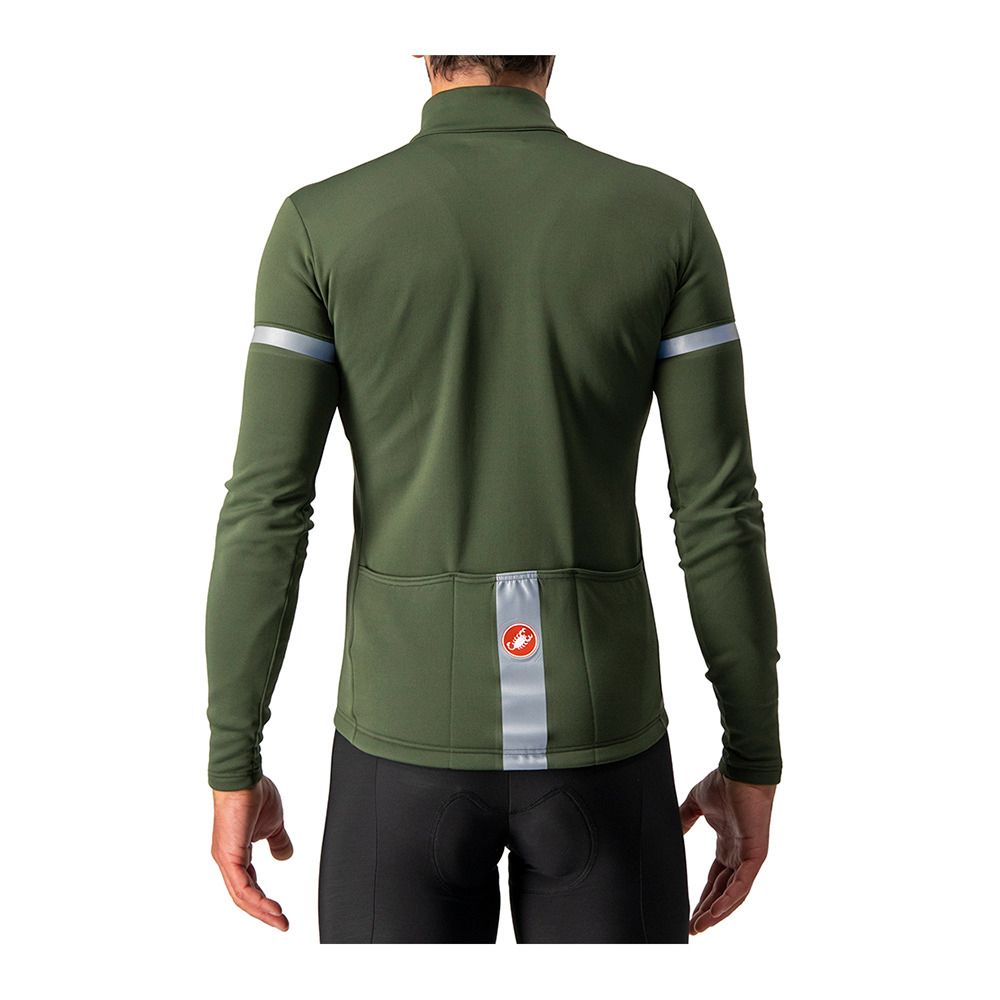Castelli FONDO 2 - Maillot Homme military green/silver reflex