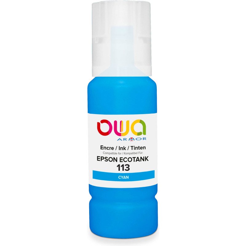 Bouteille d'encre couleurs séparées OWA Equivalent EPSON 113