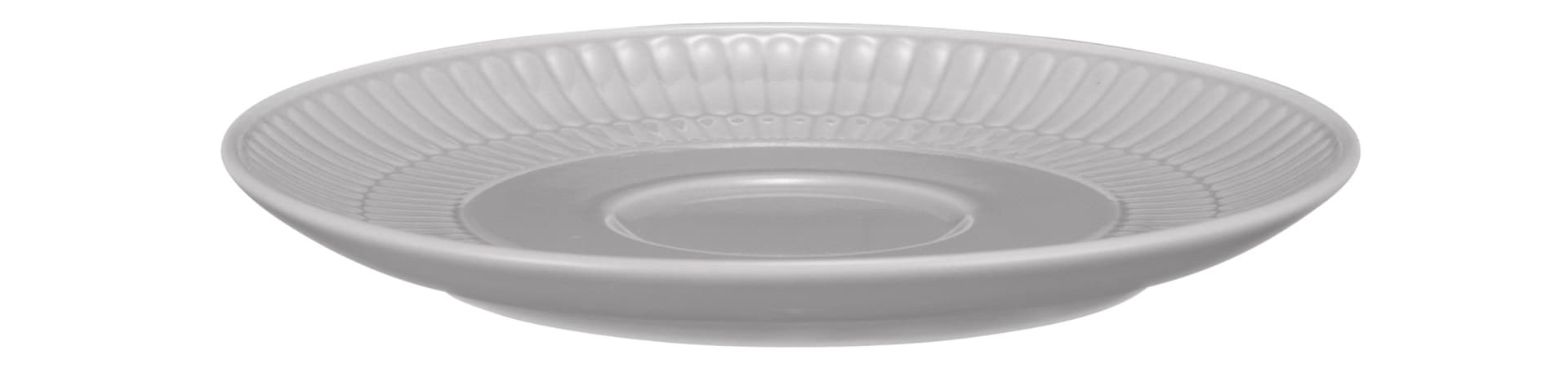 Seltmann Weiden Untertasse AMINA 6er Set Porzellan silbergrau