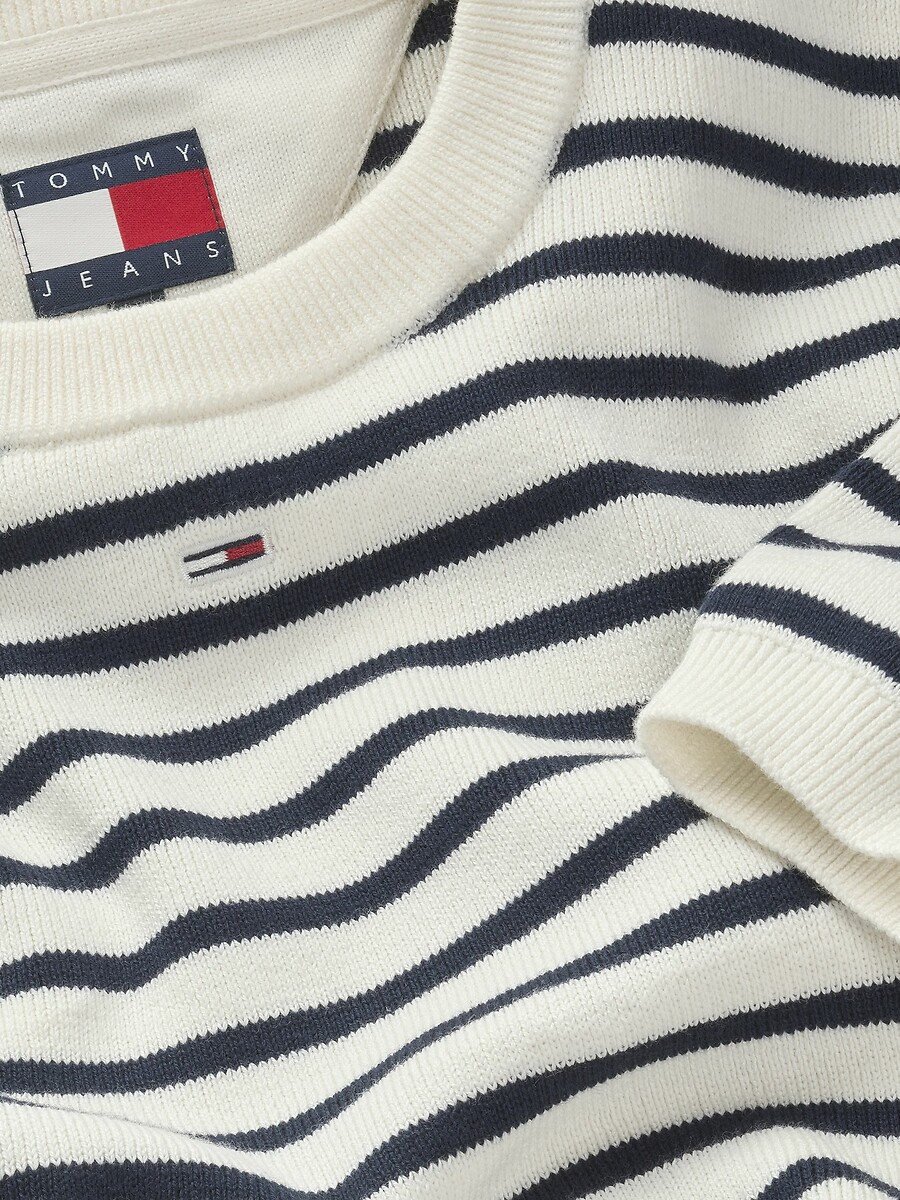 TOMMY JEANS<br>Suéter listrado de gola redonda