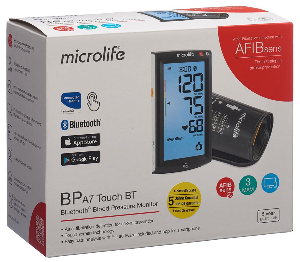 Microlife Blutdruckmessgerät A7 Touch Bluetooth Karton 1 Stk