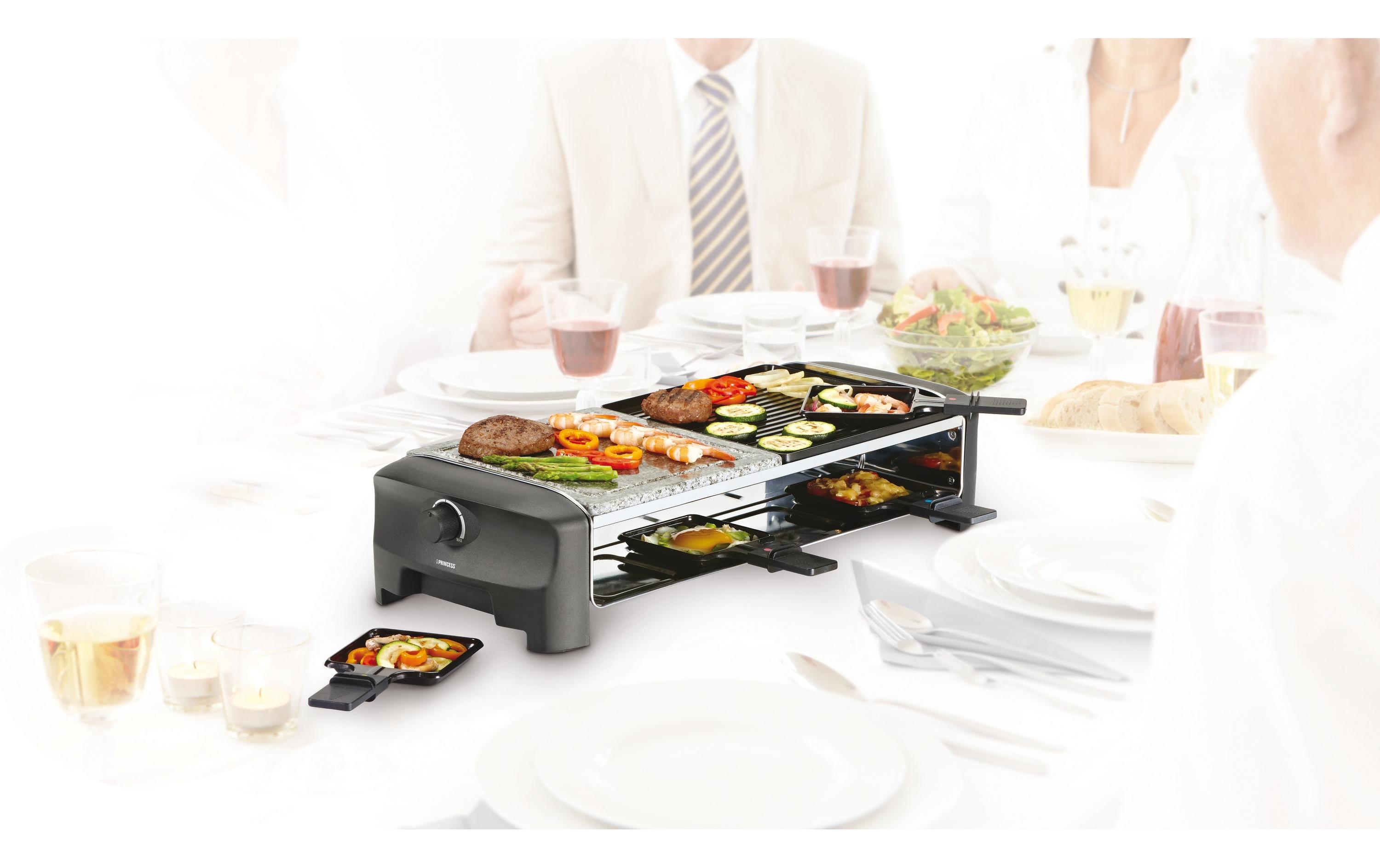 Racletteofen für 8 Personen3 in 1 Gerät Raclette, Steingrill und Grill