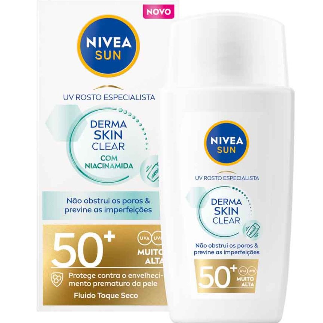 NIVEA  Nivea Sun - Fluido UV Rosto Derma Skin Clear FP50+ - 40ml