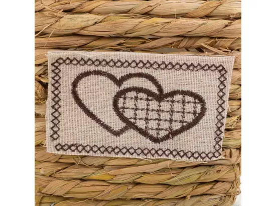 Panier en corde tressée marron 14x14x12h