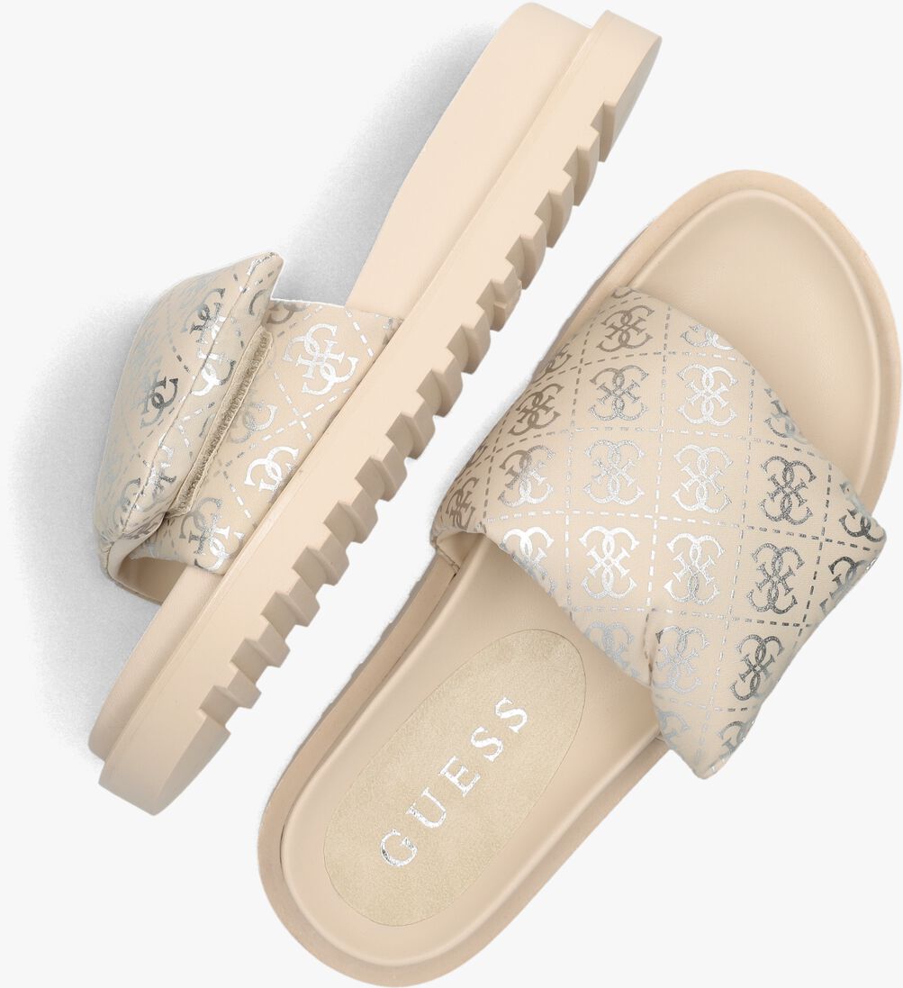 GUESS beige guess slippers fabetzy