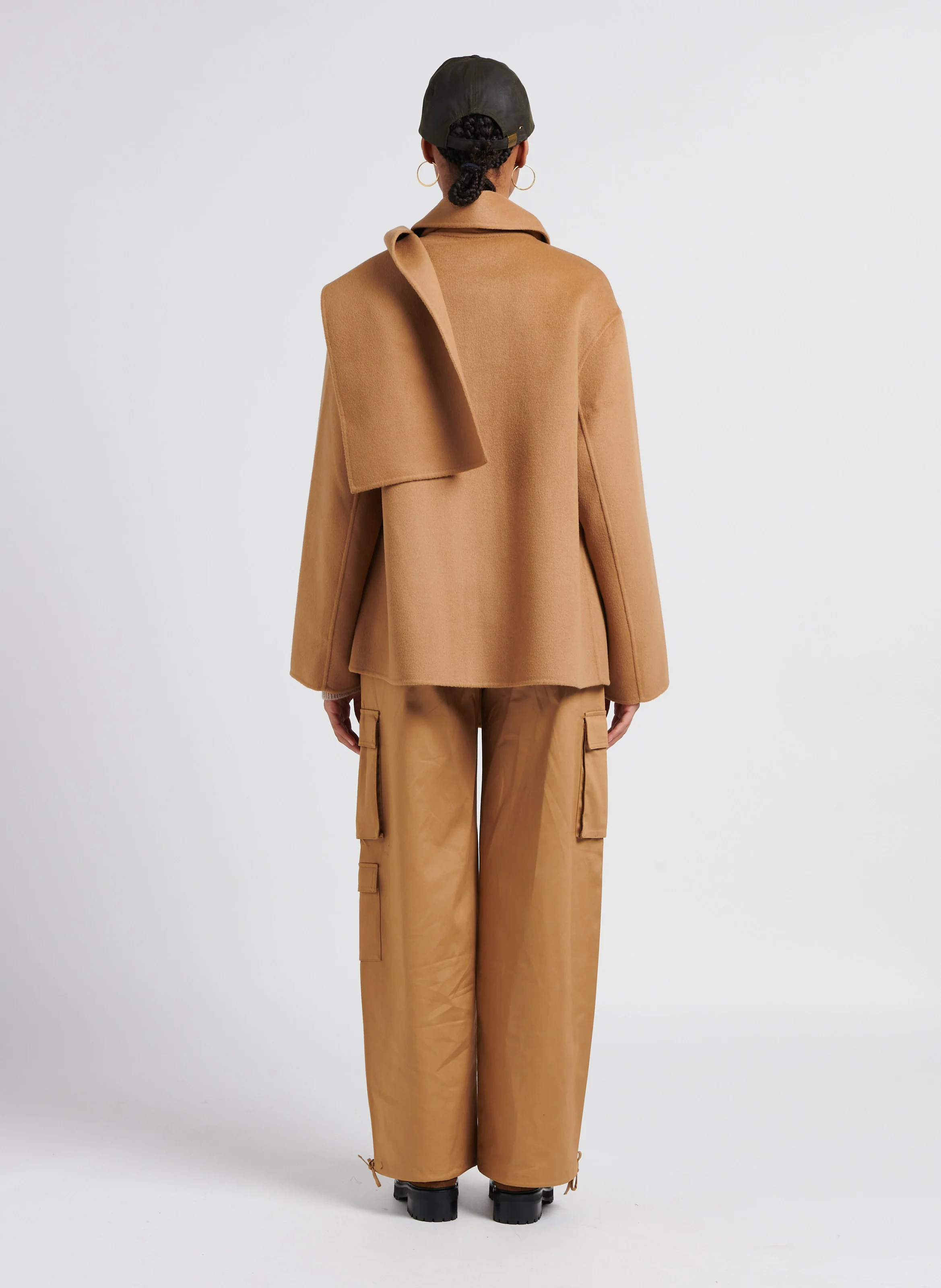 SACHA - Manteau col rond en laine mélangée| Multicolore