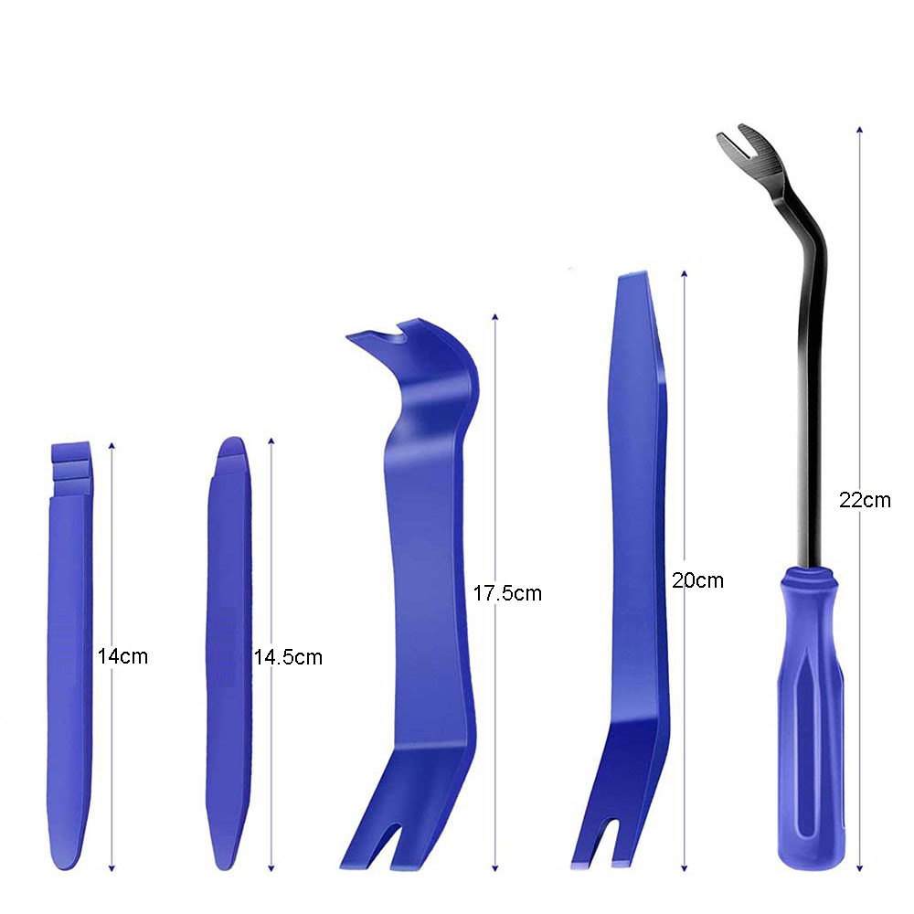 (5-tlg. Set) Auto Hebelwerkzeug Zierleistenkeile Türverkleidungs Demontage Kit - Blau