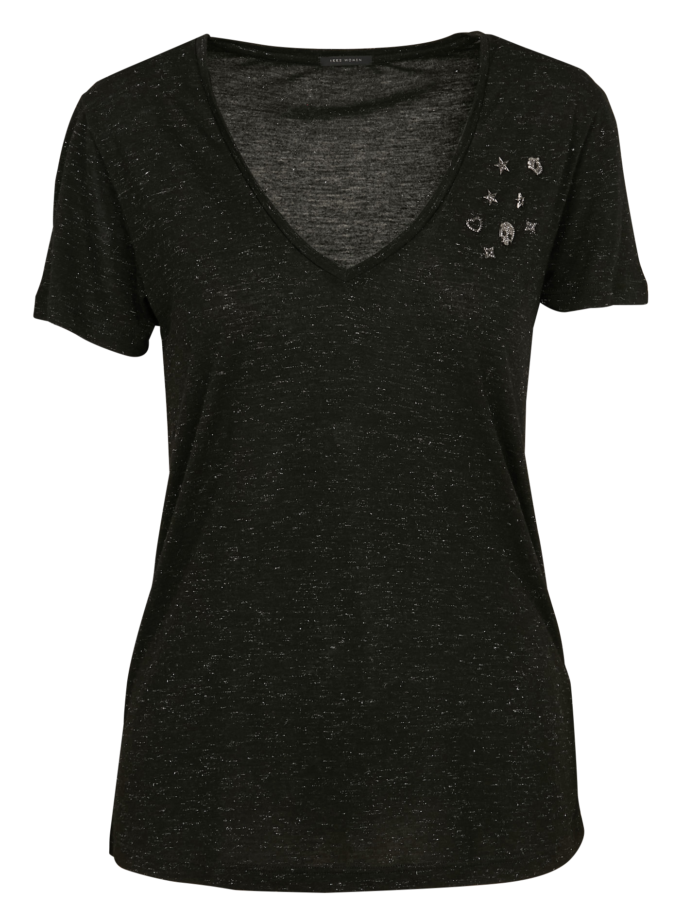 Tee-shirt col V| Noir