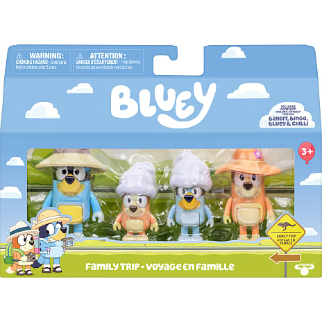 Bluey figurer familie telt-tur 4-pak