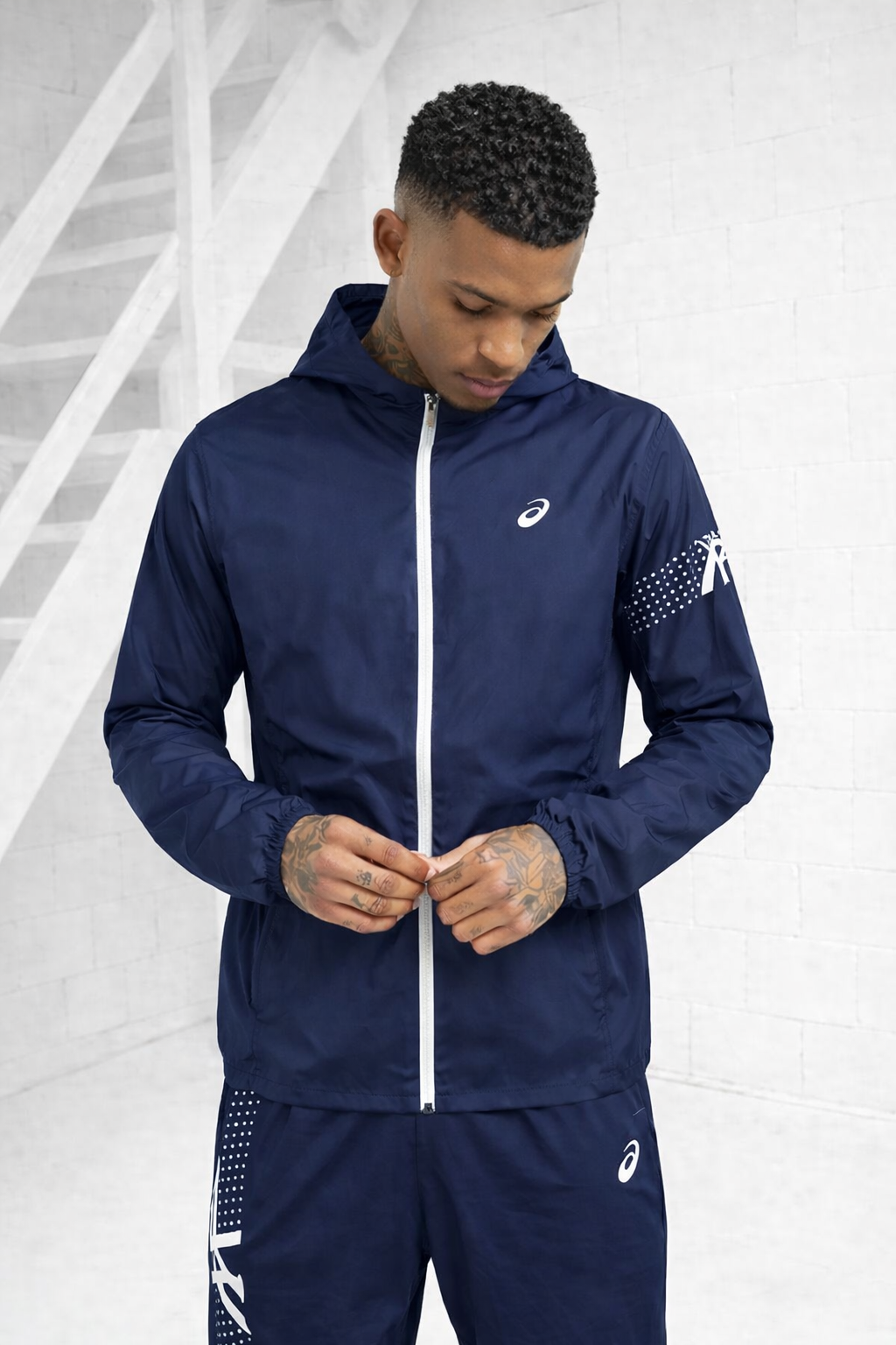 Asics Icon Trainingspak Heren Donkerblauw