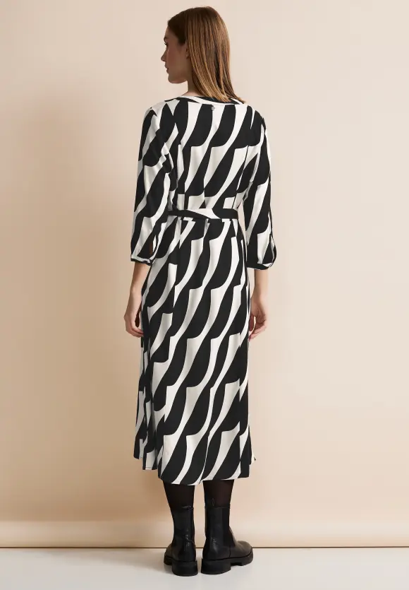 Print Midikleid - Black