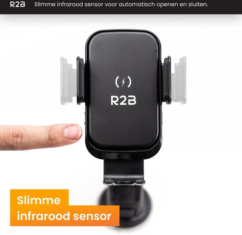 R2B - Telefoonhouder - Model Alkmaar - Draadloos Opladen - Zuignap
