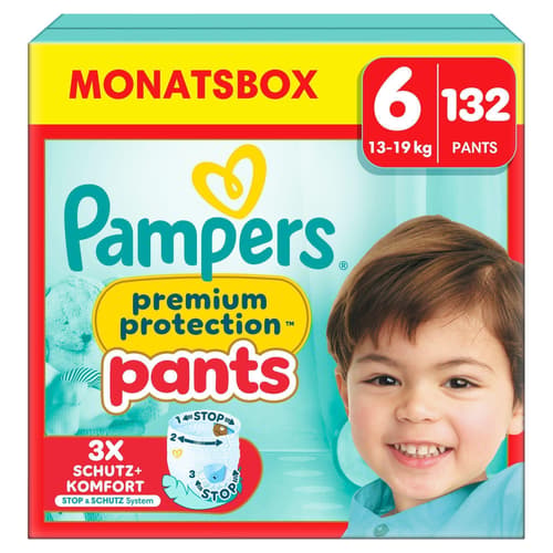 Pampers Premium Protection Pants Gr. 6, Monatsbox, 13kg-19kg