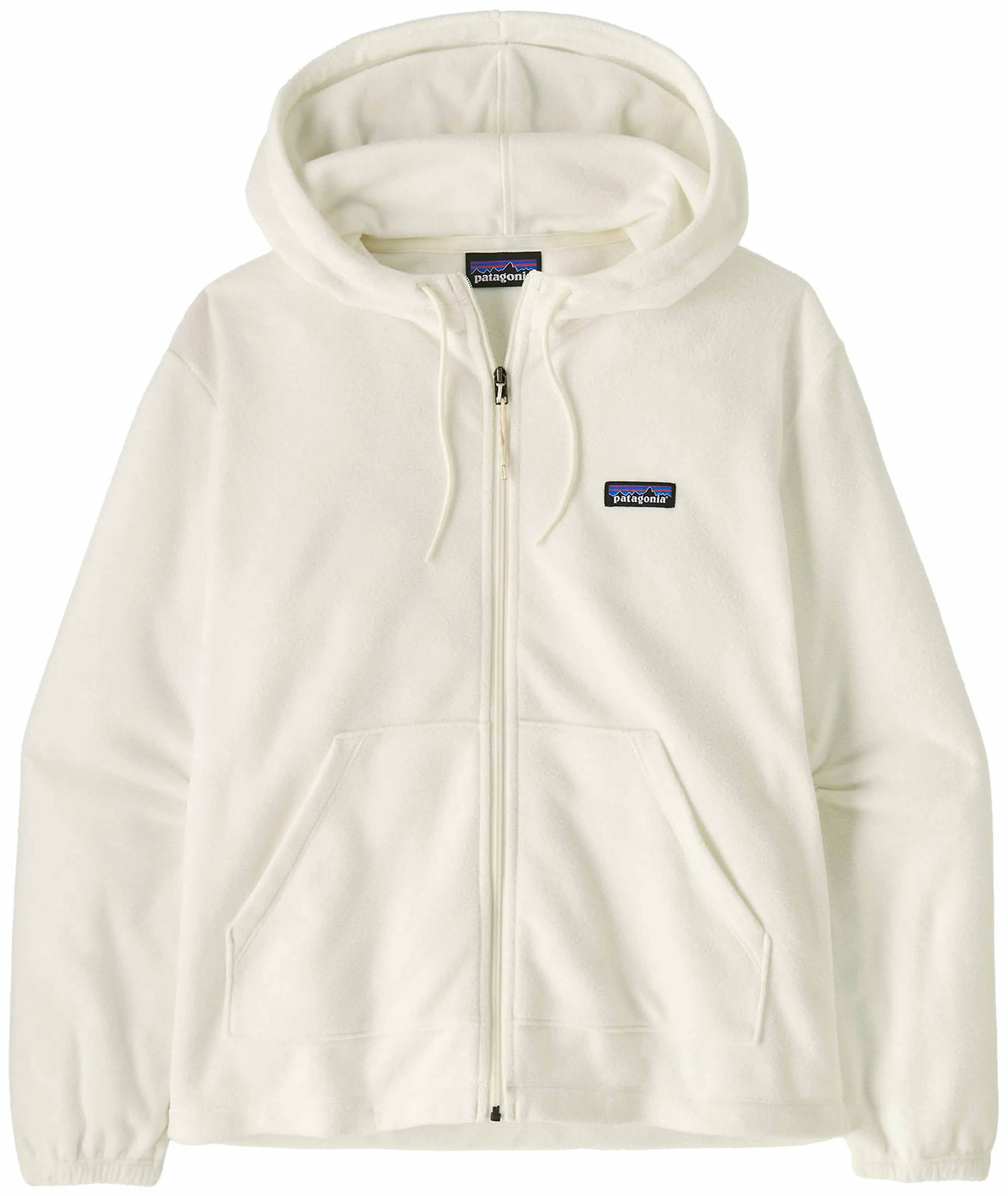 Micro D Fleece Hoody Dame Birch White