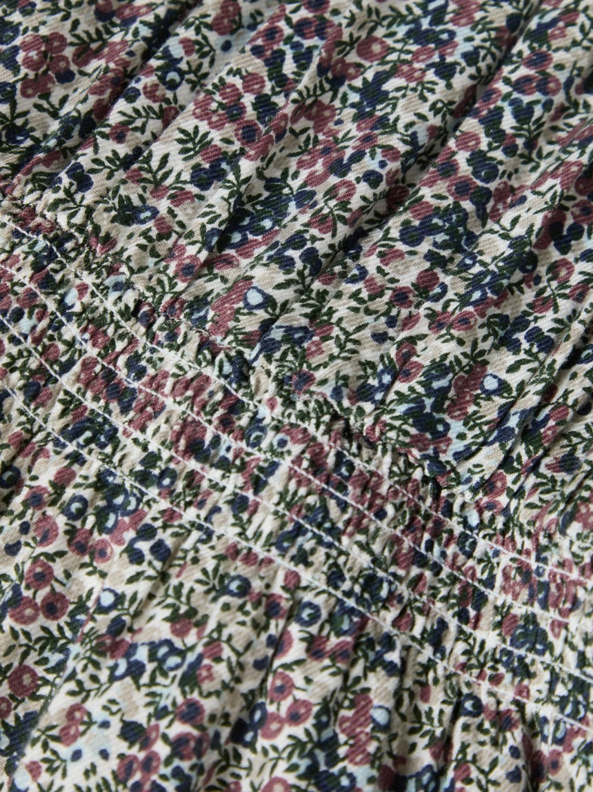 Vestido estampado manga comprida