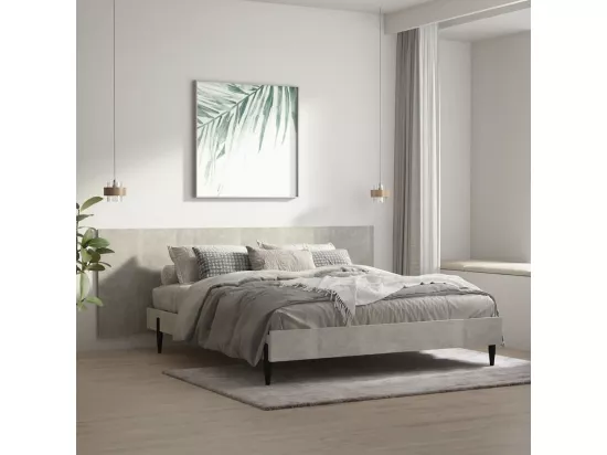 Tête de lit murale Gris béton 240x1,5x80 cm Bois d'ingénierie