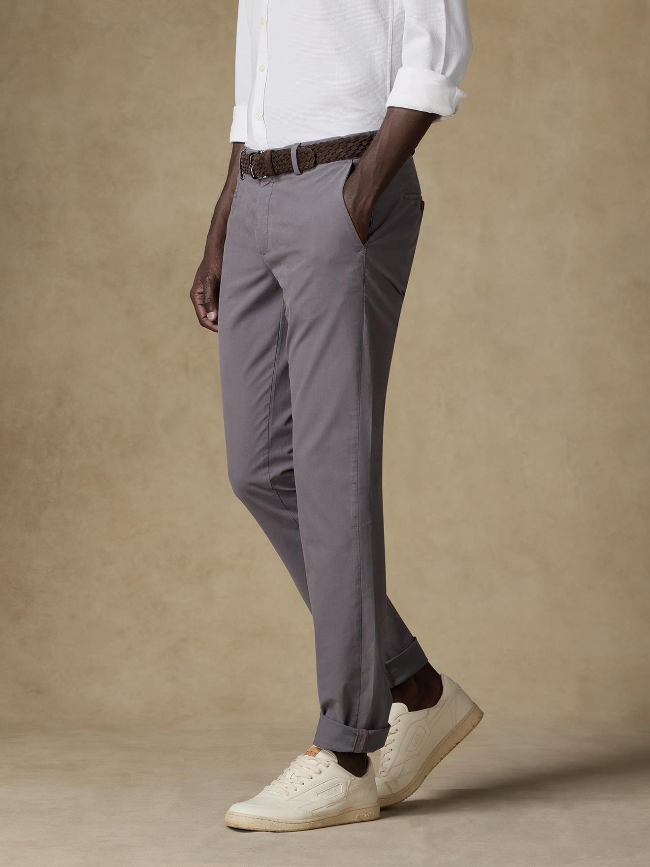 Pantalon chino carbone