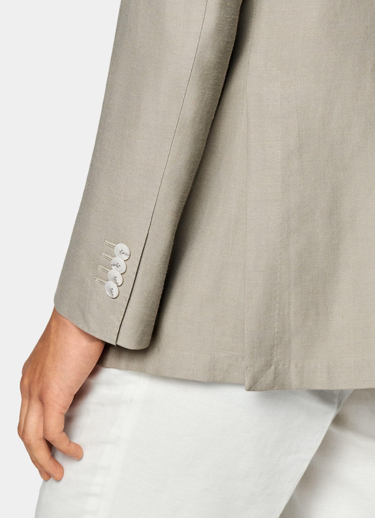 Blazer Roma coupe Relaxed vert clair à chevrons