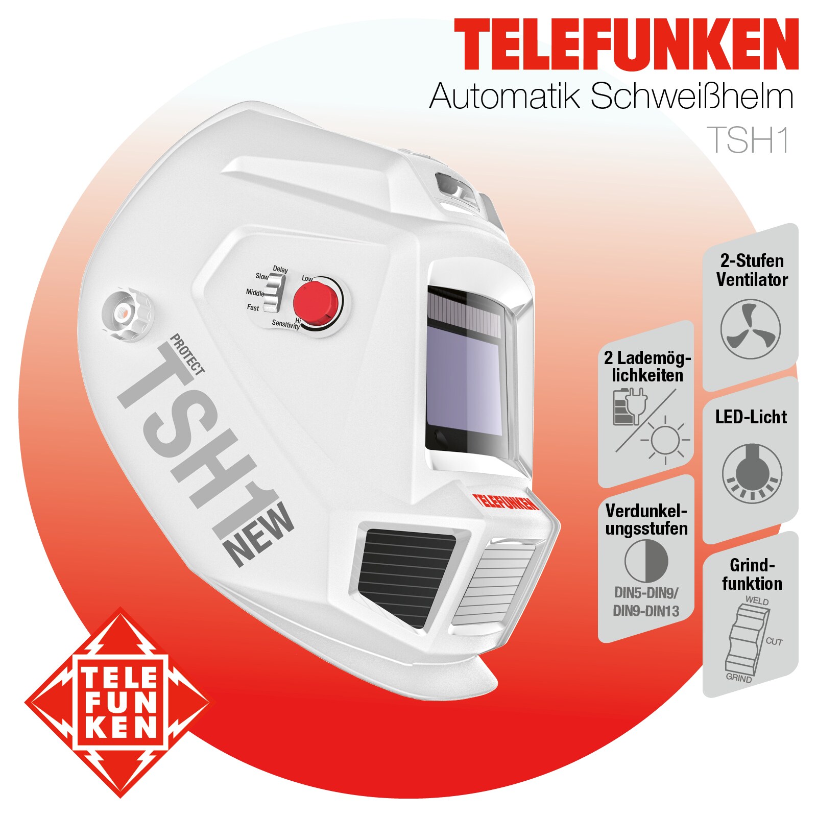 Telefunken Automatik Schweißhelm TSH1