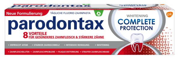 PARODONTAX Complete Protection Whitening Zahnpasta Paste (n) Tb 75 ml