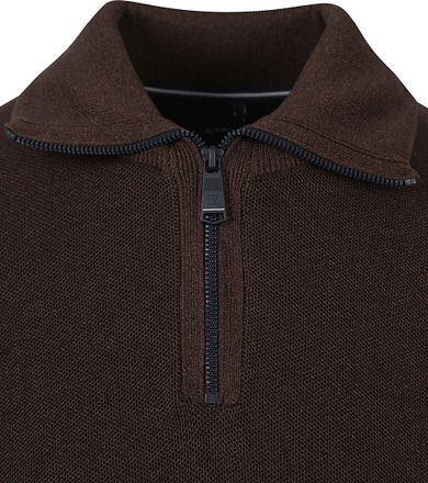 Casa Moda Halfzip Trui Bruin 413705900-681 kopen