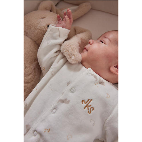 Pyjama velours - Bali et Moka écru - 6m - NOUKIE 'S