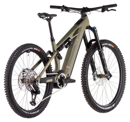 VTT Électrique Tout-Suspendu Cube Stereo Hybrid One77 HPC TM 800 Sram GX Eagle AXS 12V 800 Wh 29''/27.5'' Vert Dusty Olive 2025