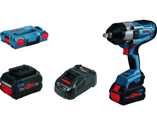 Accu slagschroevendraaier GDS 18V-1000, inclusief 2x ProCORE accu's (5,5 Ah) en lader