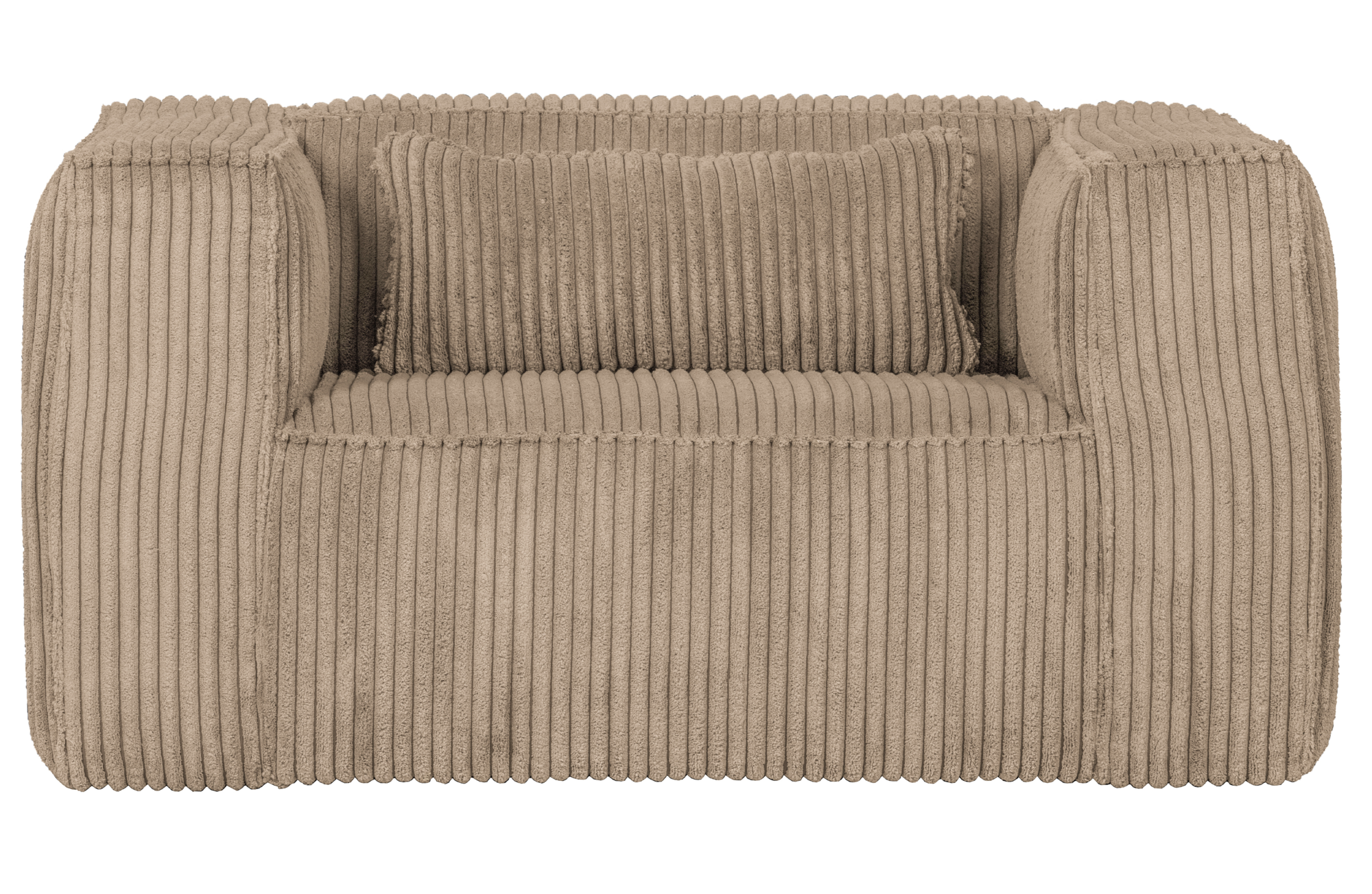 Bean fauteuil grove ribstof Travertin