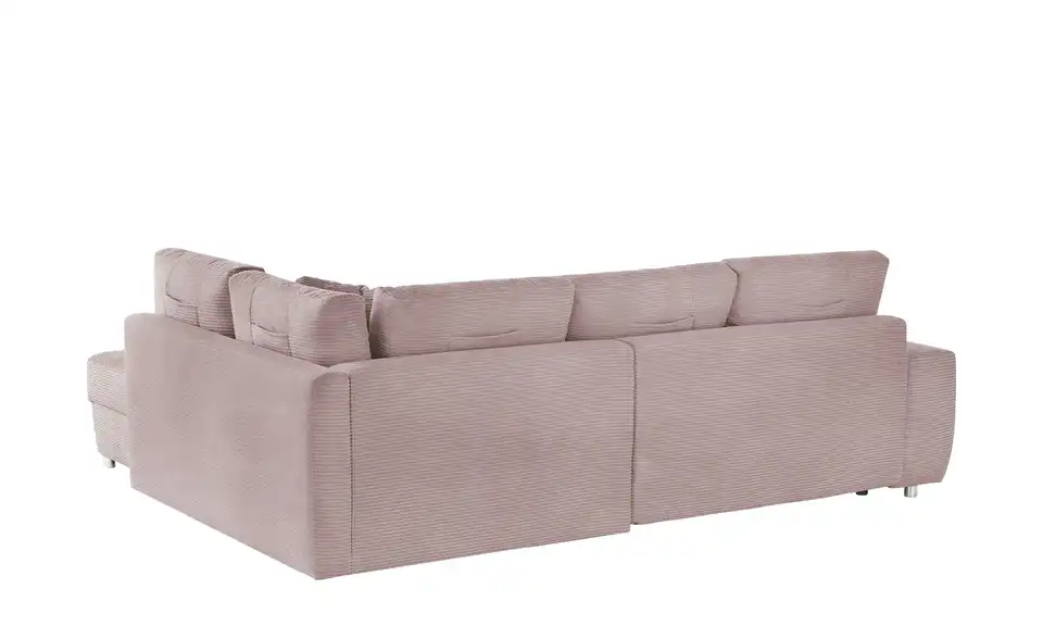 Ecksofa Arissa de Luxe Rosa rechts Cordstoff