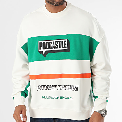 Sweat Crewneck Blanc Vert